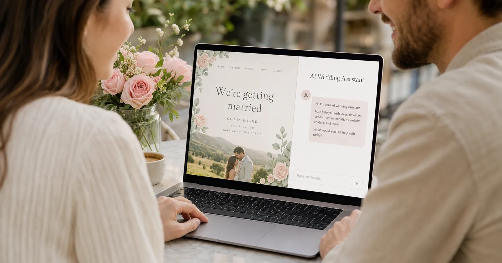 Weddnesday AI Wedding Assistant: Build Your Wedding Website by Chat