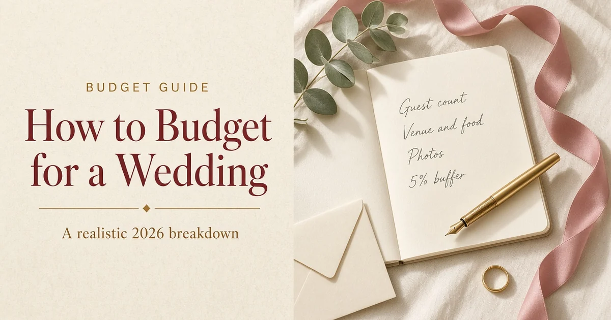 How to Budget for a Wedding: A Realistic 2026 Breakdown