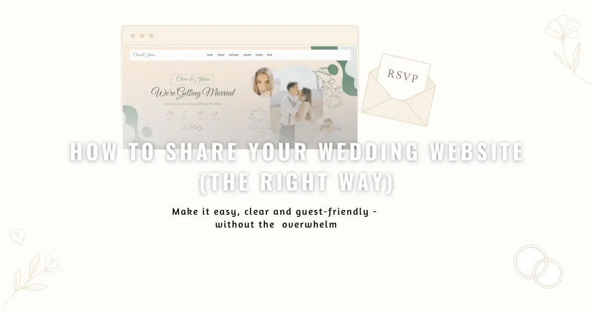 How to Share Your Wedding Website with Guests (The Right Way)
