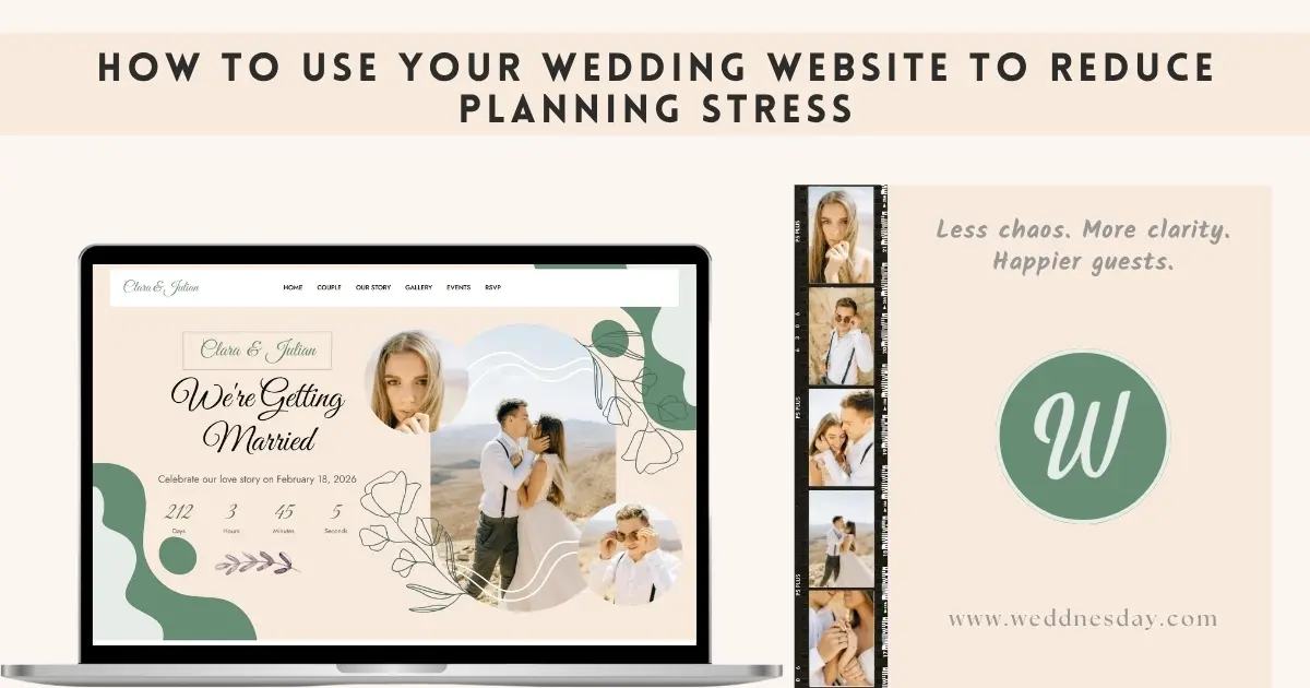 How to Use Your Wedding Website to Reduce Planning Stress (For You and Your Guests)