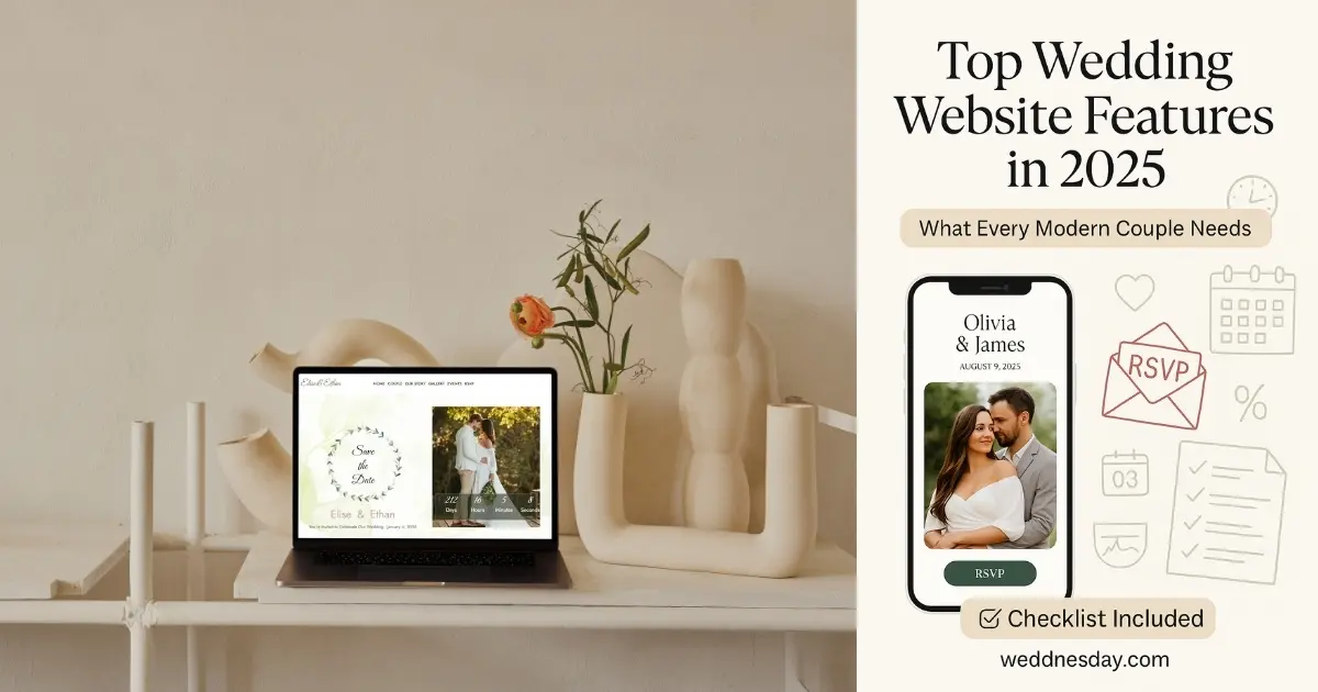 The Modern Wedding Website: Top Features Couples Shouldn’t Skip in 2025