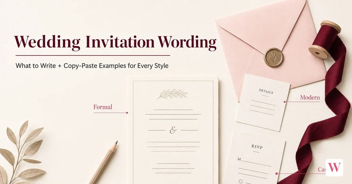 Wedding Invitation Wording: What to Write and Copy-Paste Examples for Every Style