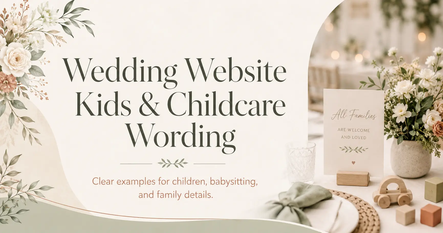Wedding Website Kids & Childcare Wording: How to Explain Children, Babysitting, and Family Details