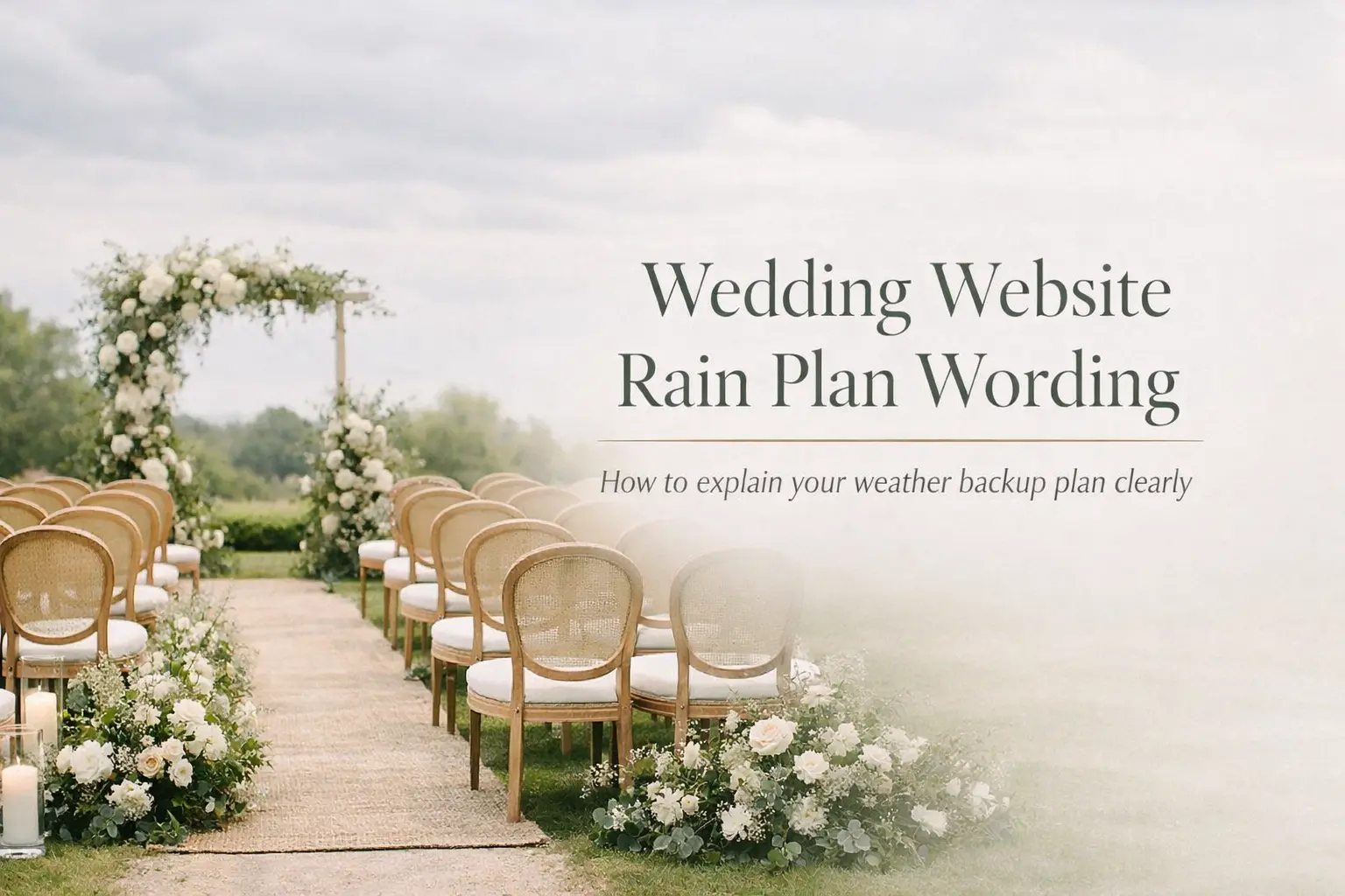 Wedding Website Rain Plan Wording: How to Explain a Weather Backup Plan Clearly