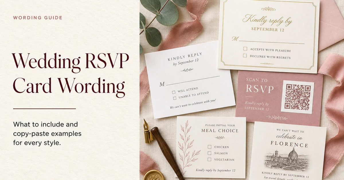 Wedding RSVP Card Wording: What to Include and Copy-Paste Examples