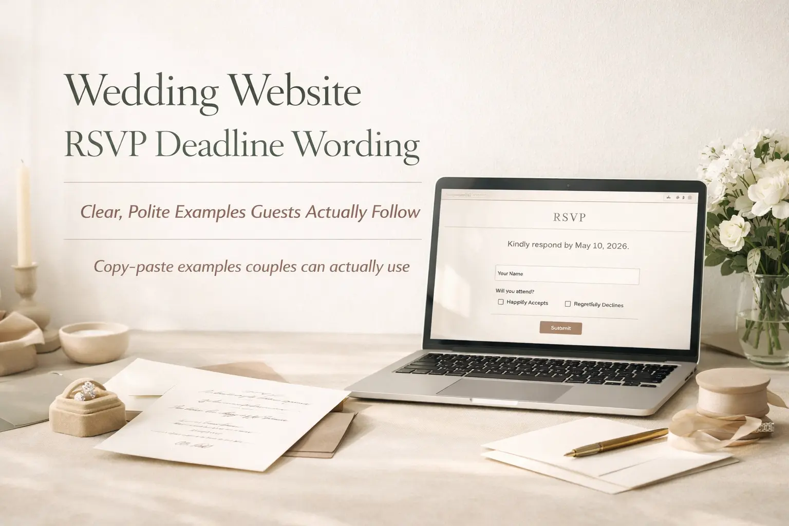 Wedding Website RSVP Deadline Wording: Clear, Polite Examples Guests Actually Follow