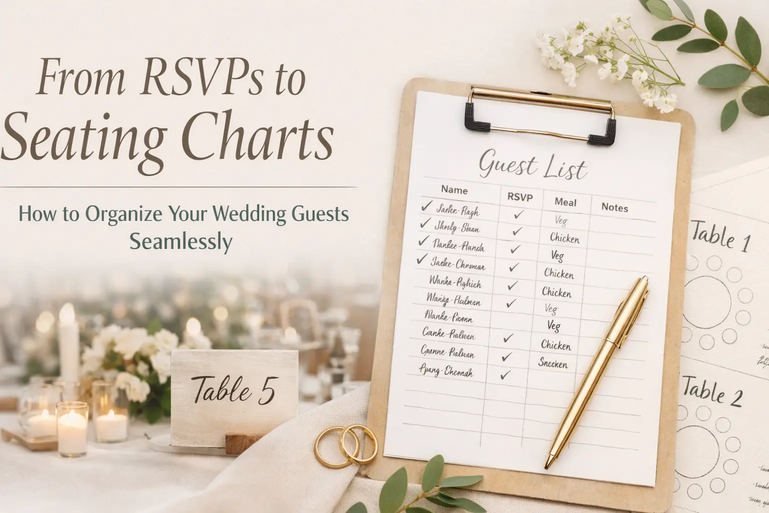 From RSVPs to Seating Charts: How to Organize Your Wedding Guests Seamlessly