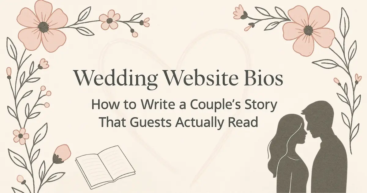 Wedding Website Bios: How to Write a Couple’s Story That Guests Actually Read