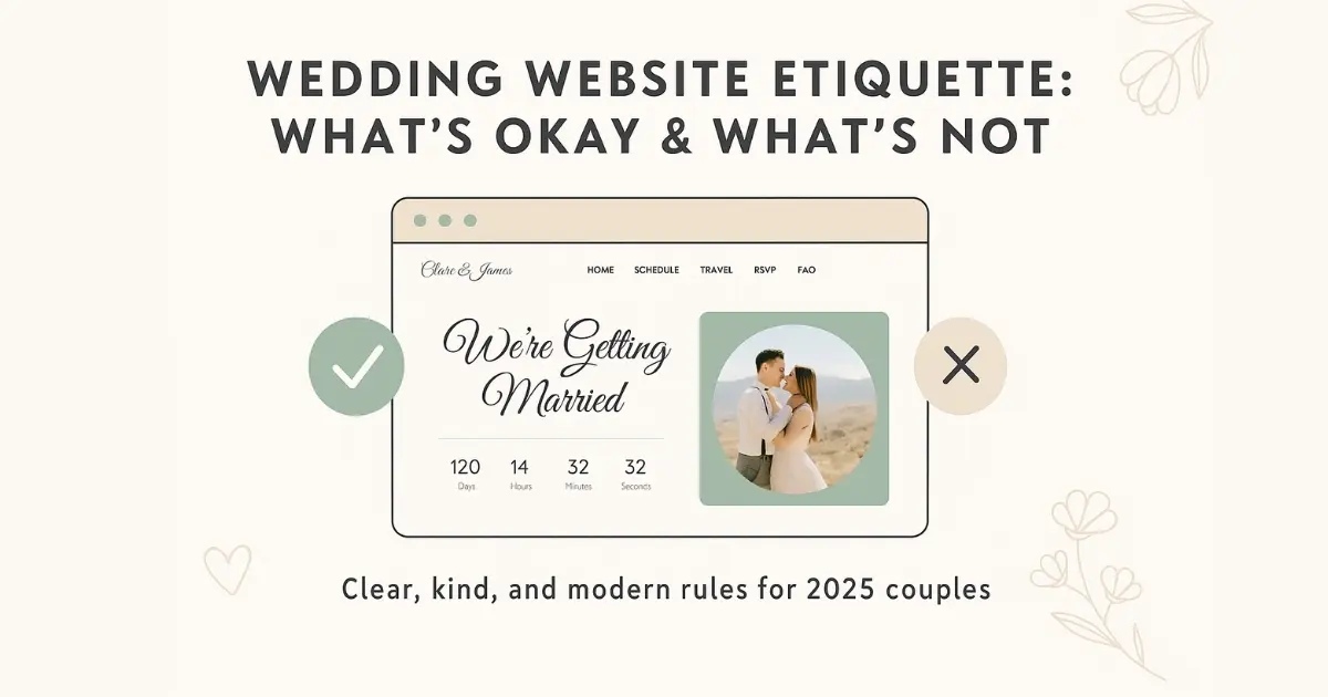 Wedding Website Etiquette: What’s Okay (and What’s Not) in 2025