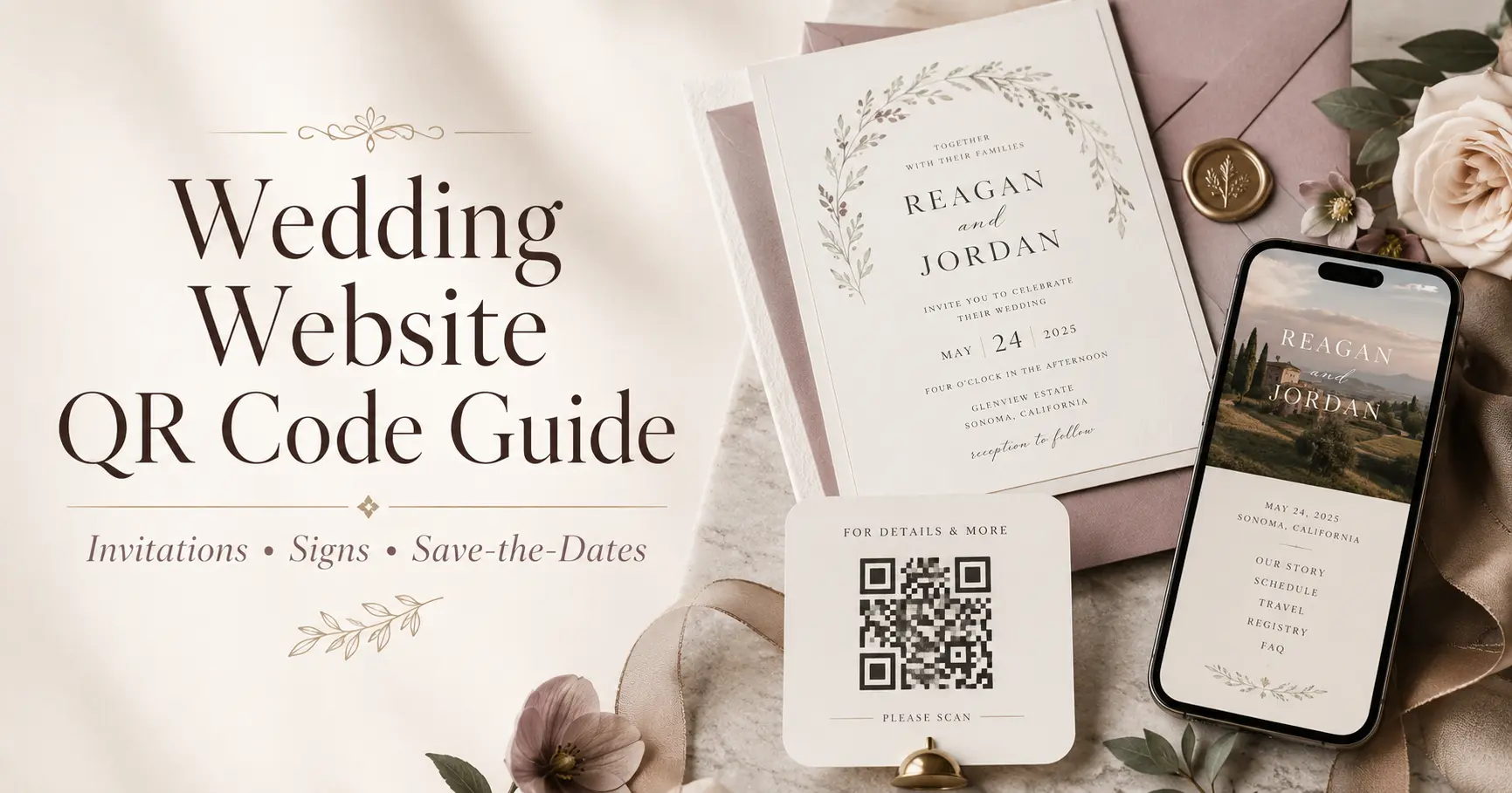 Wedding Website QR Code Guide: How to Share Your Site on Invitations, Signs, and Save-the-Dates