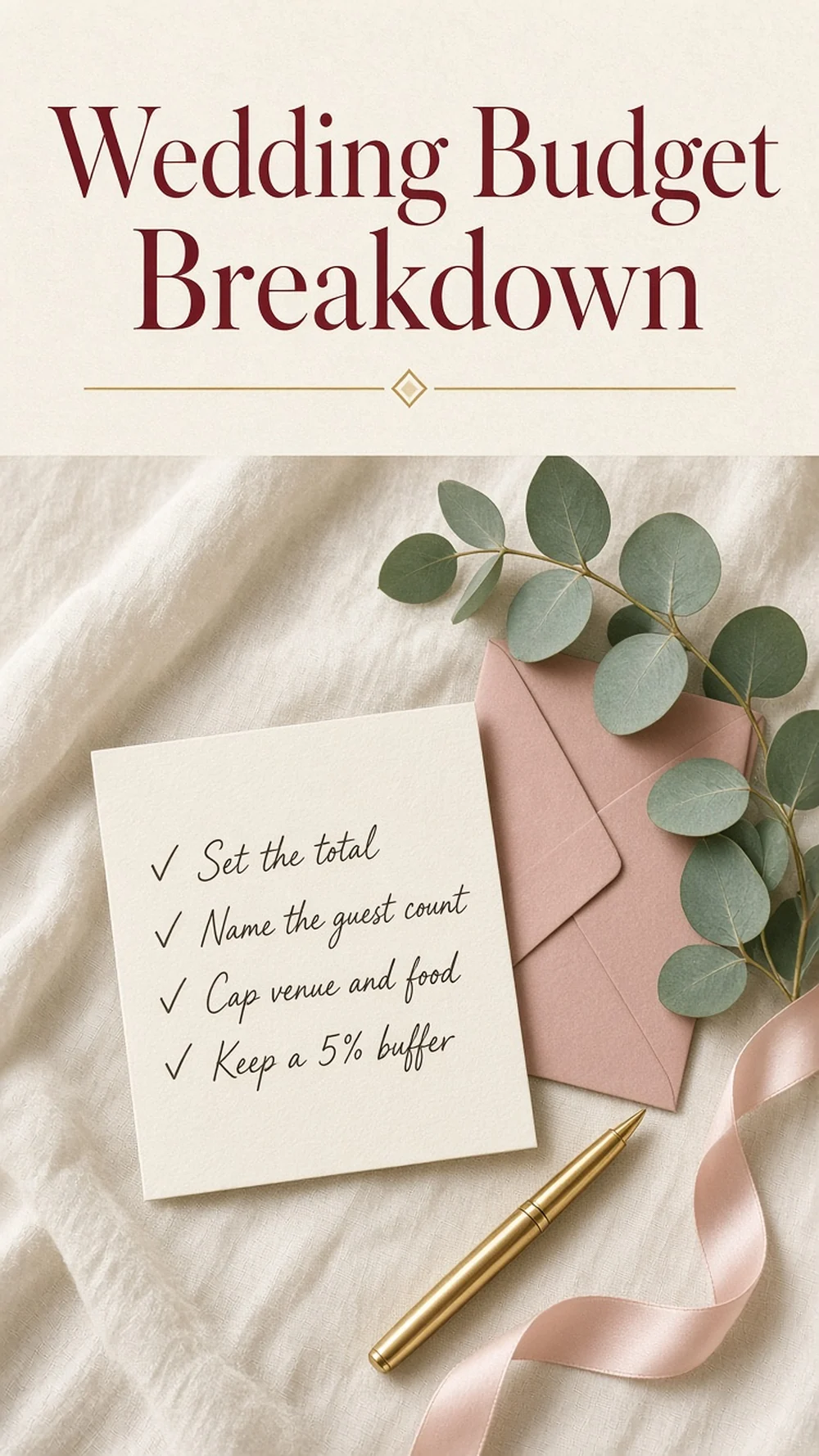 Pinterest Pin — Wedding Budget Breakdown