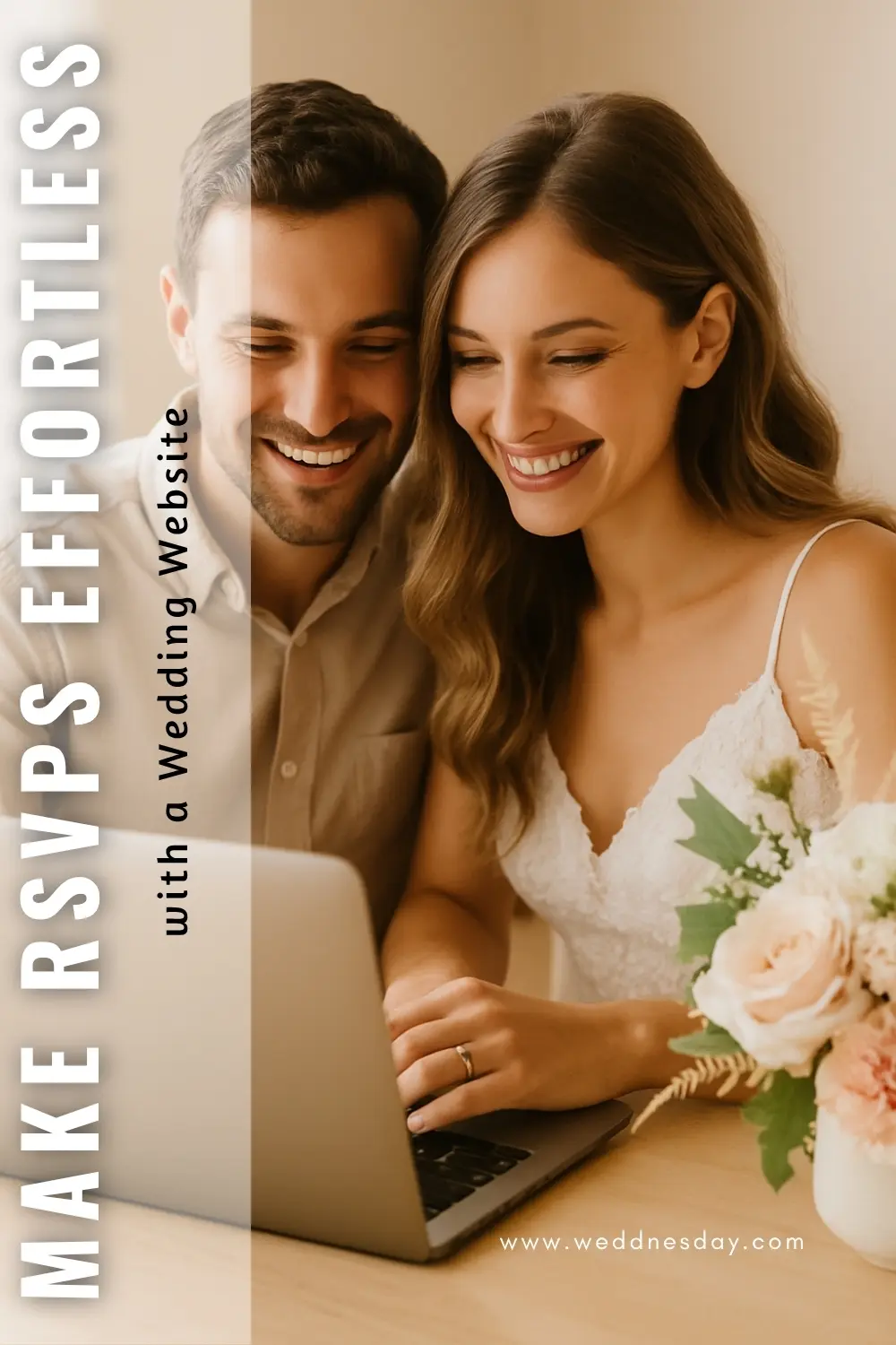 Alternate Pinterest Pin - Make RSVPs Effortless with a Wedding Website