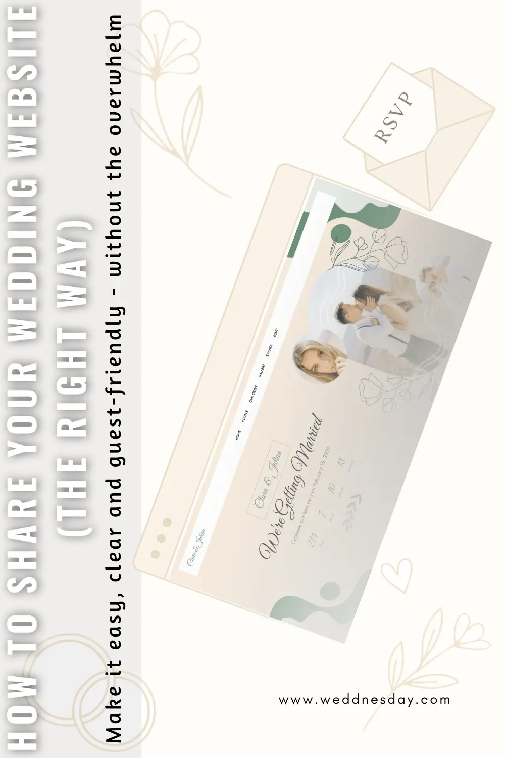 Pinterest Pin - How to Share Your Wedding Website with Guests (The Right Way)