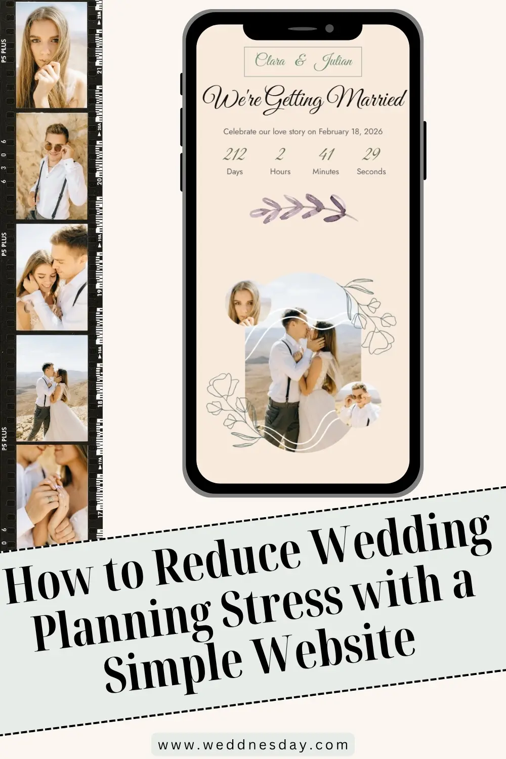 Pinterest Pin - How to Use Your Wedding Website to Reduce Planning Stress
