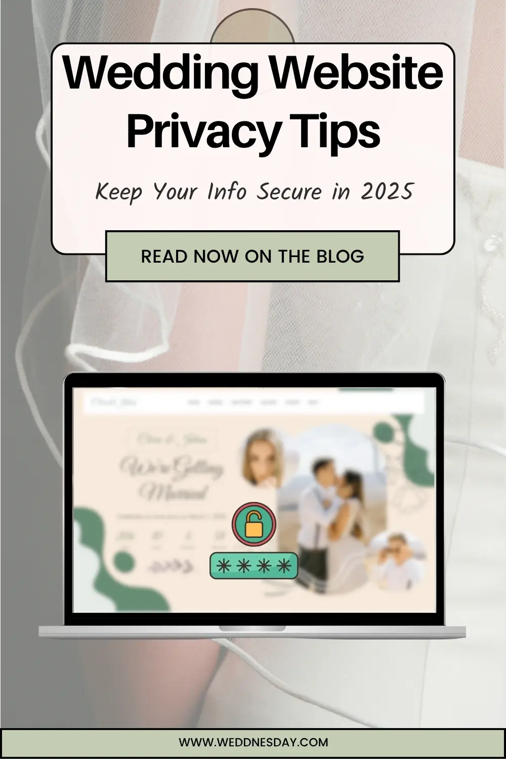Pinterest Pin - Wedding Website Privacy Tips for 2025