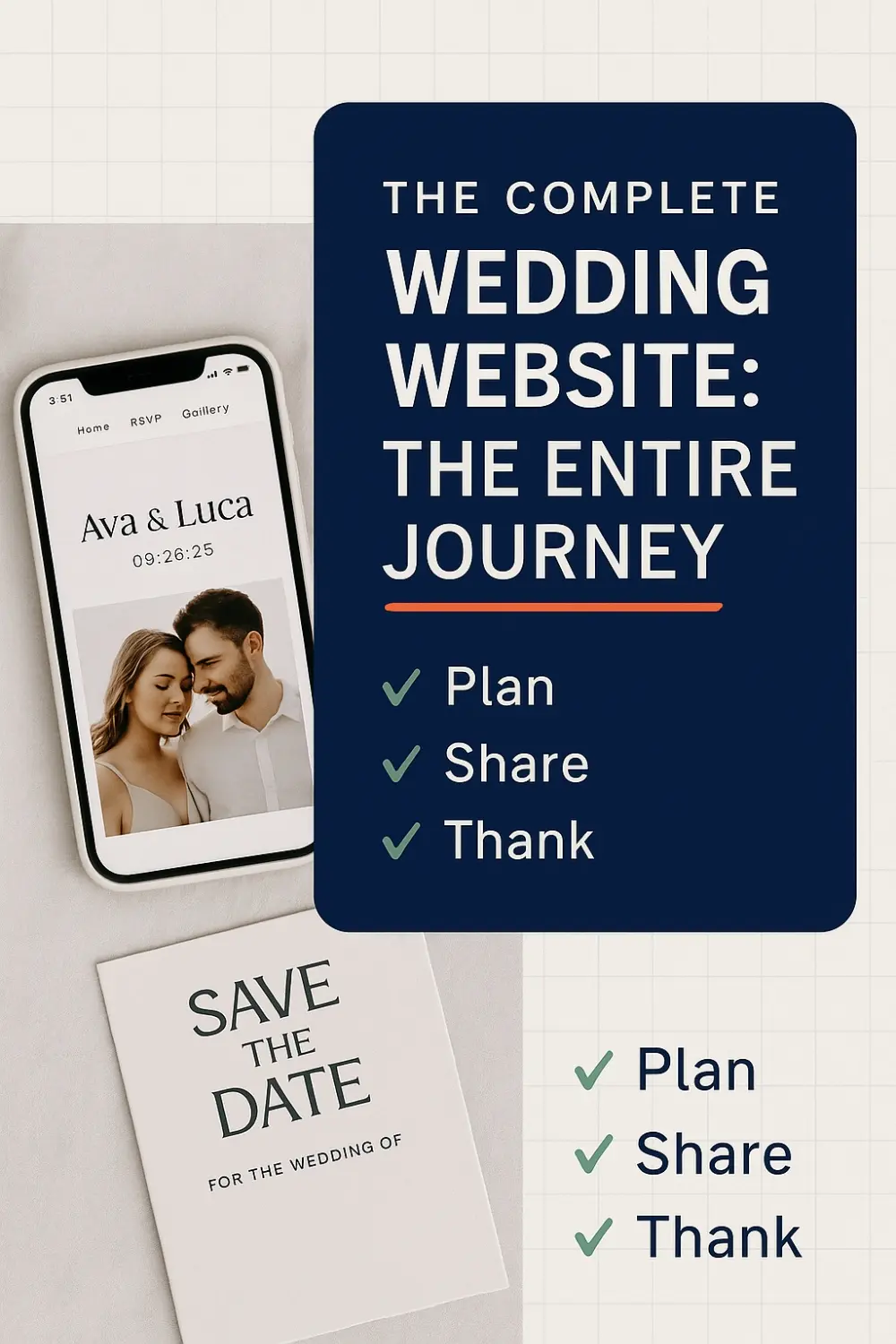 Alternate Pinterest Pin - Wedding Website Journey Tips for Every Stage