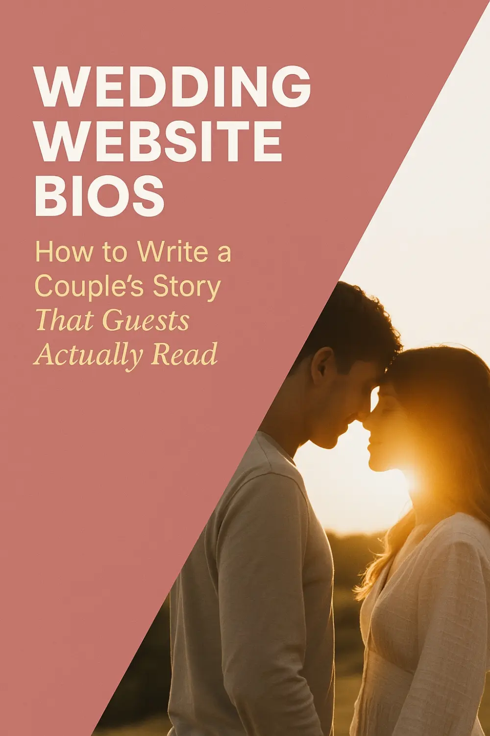 Alternate Pinterest Pin — Make Your “Our Story” Section Feel Personal