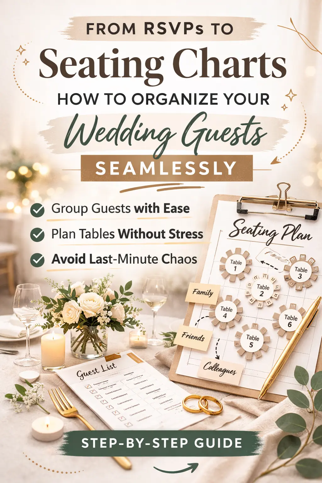 Pinterest Pin — Wedding Seating Chart Made Simple: Step-by-Step Guest Organization Guide