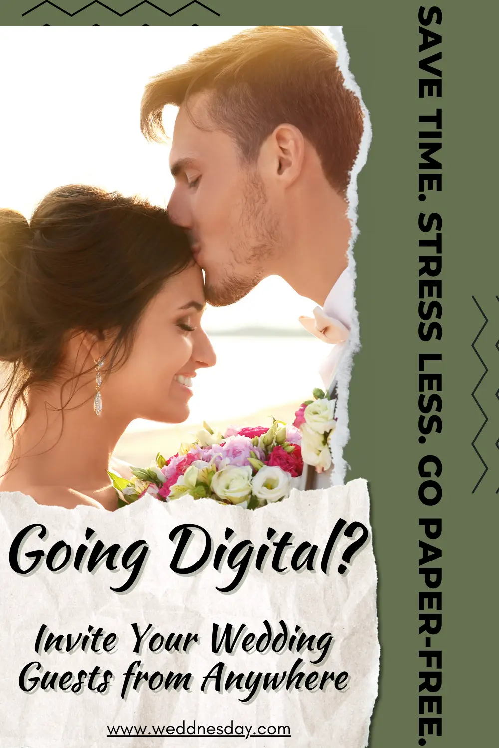 Alternate Pinterest Pin - Going Digital? - Invite Your Wedding Guests from Anywhere