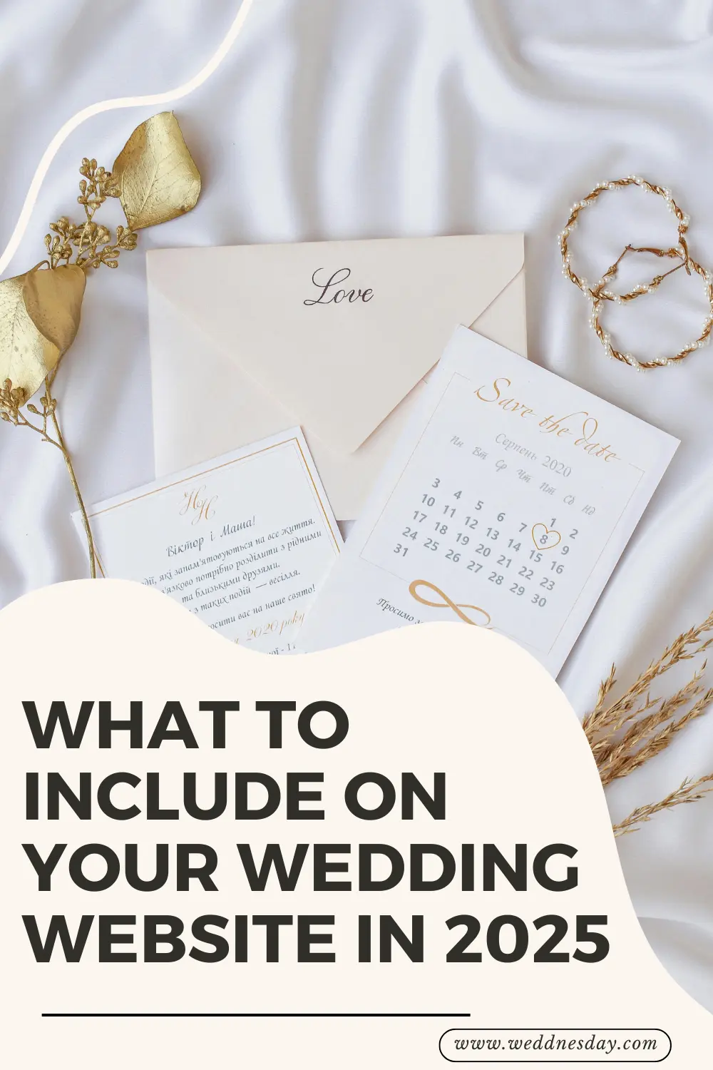 Alternate Pinterest Pin - What to Include on Your Wedding Website in 2025