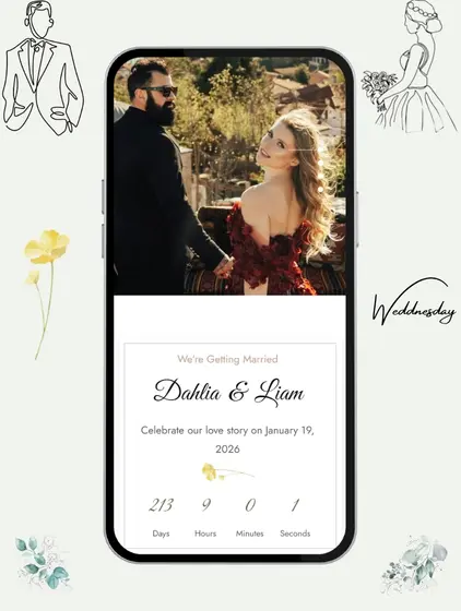 Wedding Website Template: Dahlia