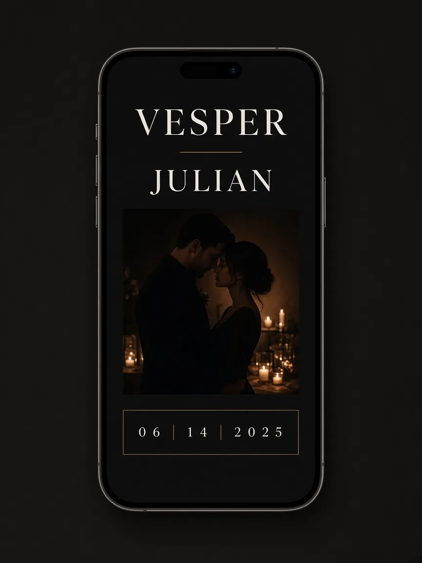 Vesper wedding website template